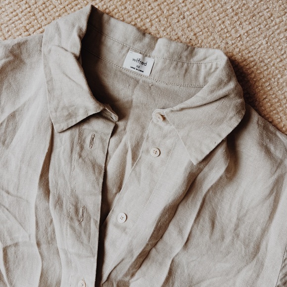 Wilfred Aritzia Eleta safari tan midi dress size XS - Picture 3 of 6